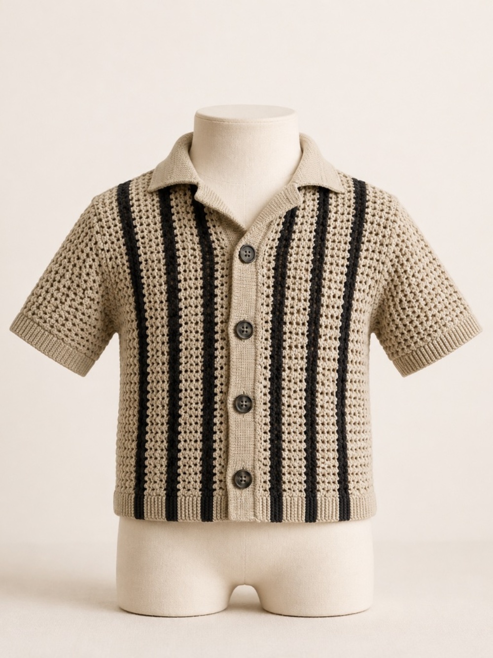Boys knitted polo top
